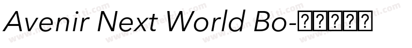 Avenir Next World Bo字体转换